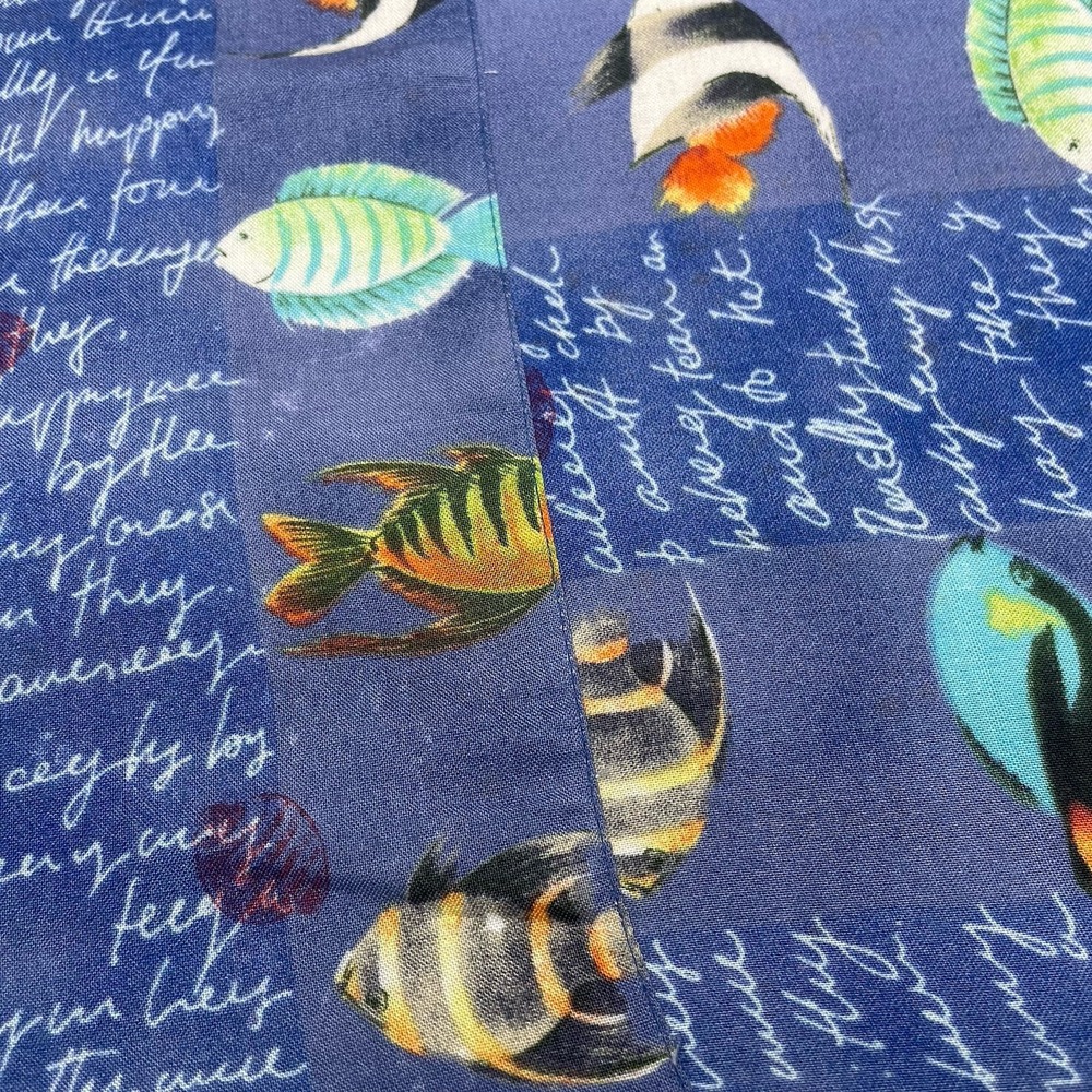Vintage Pierre Cardin Rayon Button Up Tropical Fish Shirt XXL Lightweight NWT - Picture 4 of 14